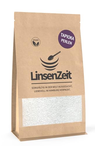 LinsenZeit - Tapioka Perlen 600g – Tapioca – Stärkeperlen aus Maniokwurzel – Cassava-Perlen - Boba – Vegan - Weizenersatz - Sago - Sabudana - Ohne Zusatzstoffe - Premium Qualität LinsenZeit - Tapioka Perlen 600g – Tapioca – Stärkeperlen aus Maniokwurzel – Cassava-Perlen - Boba – Vegan - Weizenersatz - Sago - Sabudana - Ohne Zusatzstoffe - Premium Qualität von LinsenZeit