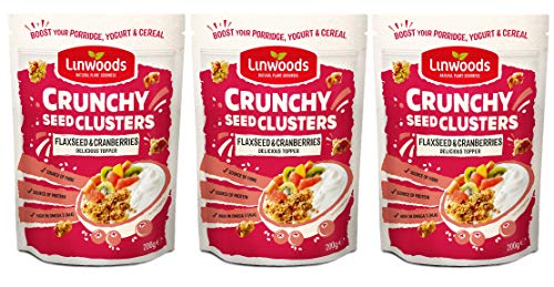 Linwoods Crunchy Samen-Cluster, 200 g, 3 Stück von Linwoods