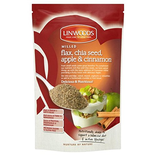 Linwoods gemahlener Leinsamen, Chia-Samen, Apfel und Zimt 200g von Linwoods