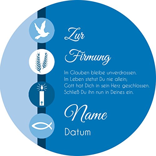 Tortenaufleger Firmung3 / 20 cm Ø (blau) Tortenaufleger Firmung3 / 20 cm Ø (blau) von Lion-Decor GmbH