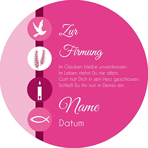 Tortenaufleger Firmung3 / 20 cm Ø (pink) Tortenaufleger Firmung3 / 20 cm Ø (pink) von Lion-Decor GmbH