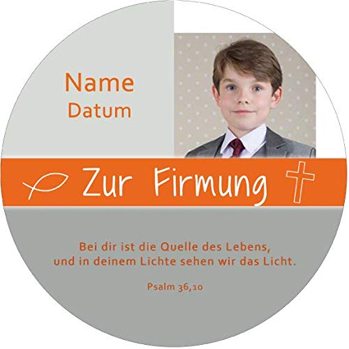 Tortenaufleger Firmung4 orange / 20 cm Ø Tortenaufleger Firmung4 orange / 20 cm Ø von Lion-Decor GmbH