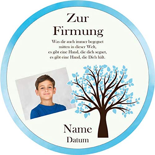 Tortenaufleger Firmung6 / 20 cm Ø (blau) Tortenaufleger Firmung6 / 20 cm Ø (blau) von Lion-Decor GmbH