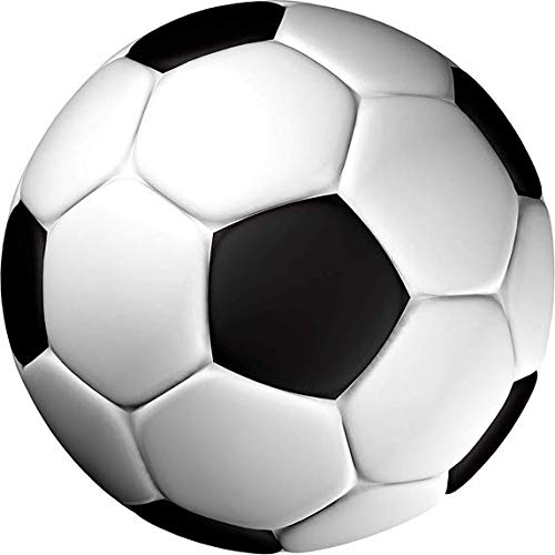 Tortenaufleger Fußball in 3D-Optik / mehr Farben zur Auswahl / 20 cm Ø (schwarz) von Lion-Decor GmbH