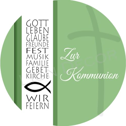 Tortenaufleger Kommunion2 / 20 cm Ø (grün) Tortenaufleger Kommunion2 / 20 cm Ø (grün) von Lion-Decor GmbH