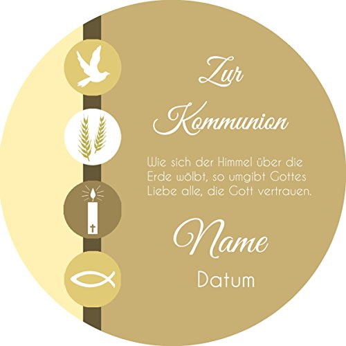 Tortenaufleger Kommunion4 / mehr Farben zur Auswahl / 20 cm Ø (braun) Tortenaufleger Kommunion4 / mehr Farben zur Auswahl / 20 cm Ø (braun) von Lion-Decor GmbH