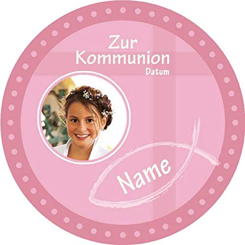 Tortenaufleger Kommunion5 rosa / 20 cm Ø Tortenaufleger Kommunion5 rosa / 20 cm Ø von Lion-Decor GmbH