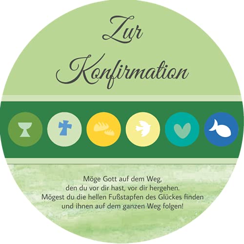 Tortenaufleger Konfirmation1 / mehr Farben zur Auswahl / 20 cm Ø (grün) von Lion-Decor GmbH