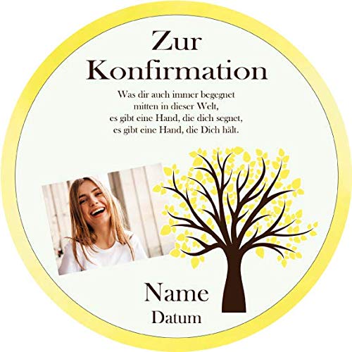 Tortenaufleger Konfirmation6 / mehr Farben zur Auswahl / 20 cm Ø (gelb) Tortenaufleger Konfirmation6 / mehr Farben zur Auswahl / 20 cm Ø (gelb) von Lion-Decor GmbH