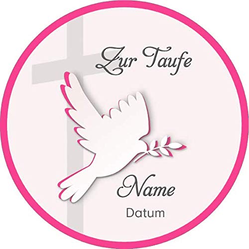 Tortenaufleger Taufe13 / mehr Farben zur Auswahl / 20 cm Ø (pink) Tortenaufleger Taufe13 / mehr Farben zur Auswahl / 20 cm Ø (pink) von Lion-Decor GmbH