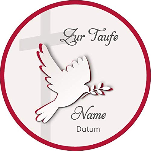 Tortenaufleger Taufe13 / mehr Farben zur Auswahl / 20 cm Ø (rot) Tortenaufleger Taufe13 / mehr Farben zur Auswahl / 20 cm Ø (rot) von Lion-Decor GmbH