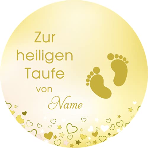 Tortenaufleger Taufe2 / mehr Farben zur Auswahl / 20 cm Ø (creme) von Lion-Decor GmbH