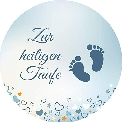 Tortenaufleger Taufe2 / mehr Farben zur Auswahl / 20 cm Ø (blau) Tortenaufleger Taufe2 / mehr Farben zur Auswahl / 20 cm Ø (blau) von Lion-Decor GmbH