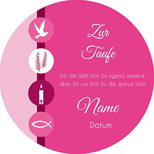 Tortenaufleger Taufe7 / mehr Farben zur Auswahl / 20 cm Ø (pink) Tortenaufleger Taufe7 / mehr Farben zur Auswahl / 20 cm Ø (pink) von Lion-Decor GmbH