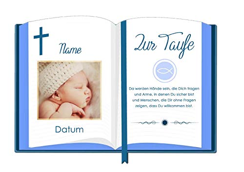Tortenaufleger Taufe9 mit Wunschtext und Foto / mehr Farben zur Auswahl / 20 x 25 cm (blau) Tortenaufleger Taufe9 mit Wunschtext und Foto / mehr Farben zur Auswahl / 20 x 25 cm (blau) von Lion-Decor GmbH