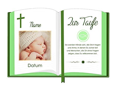 Tortenaufleger Taufe9 mit Wunschtext und Bild Foto / mehr Farben zur Auswahl / 20 x 25 cm (grün) Tortenaufleger Taufe9 mit Wunschtext und Bild Foto / mehr Farben zur Auswahl / 20 x 25 cm (grün) von Lion-Decor GmbH