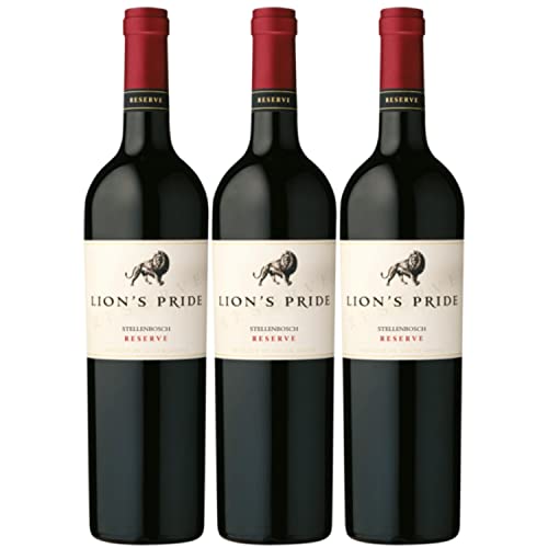 Lion's Pride Reserve Stellenbosch Rotwein südafrikanischer Wein trocken Südafrika I Versanel Paket (3 Flaschen) von Lion's Pride