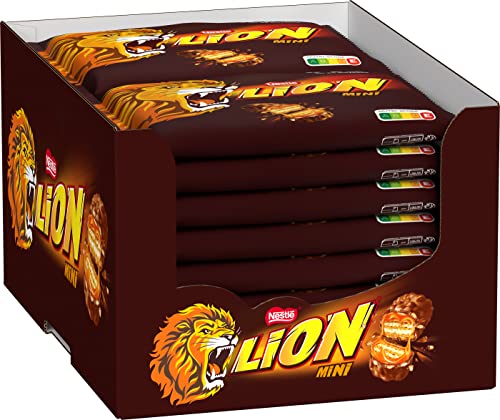 LION NESTLÉ LION CHOCO Mini, kleiner Knusper-Schokoriegel mit Karamell-Füllung & Crispy Waffel, 16er-Pack (16 x 234g) von Lion