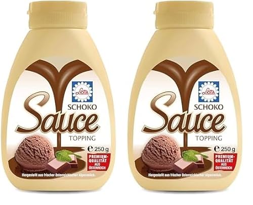 Liotta Schoko Dessert Sauce 250g - Sirup, Topping, Fruchtsauce - Ideal als Topping für Kaffee, Eis und Desserts (Packung mit 2) von Liotta