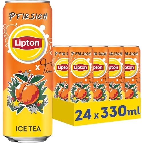 LIPTON ICE TEA Peach, Eistee mit Pfirsich Geschmack, EINWEG Dosen (24 x 0.33 l) von Lipton