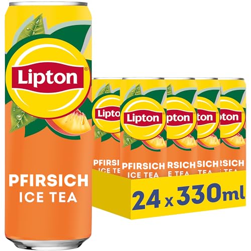 LIPTON ICE TEA Peach, Eistee mit Pfirsich Geschmack, EINWEG Dosen (24 x 0.33 l) von Lipton