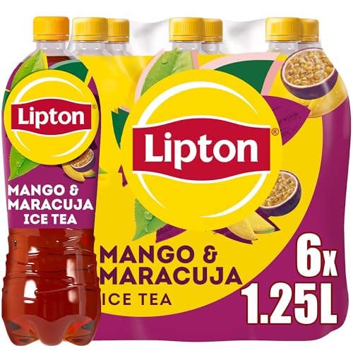 LIPTON ICE TEA Mango & Maracuja, Eistee mit Mango & Maracuja Geschmack, EINWEG (6 x 1.25 l) von Lipton