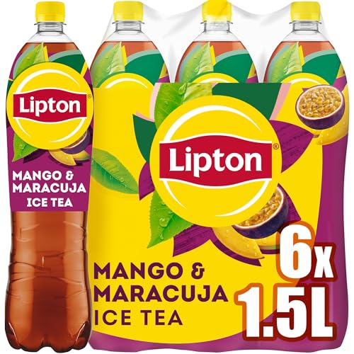 LIPTON ICE TEA Mango & Maracuja, Eistee mit Mango & Maracuja Geschmack, EINWEG (6 x 1.5 l) von Lipton