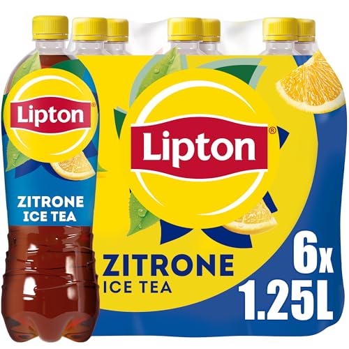 LIPTON ICE TEA Lemon, Eistee mit Geschmack Zitrone EINWEG (6 x 1.25 l) von Lipton