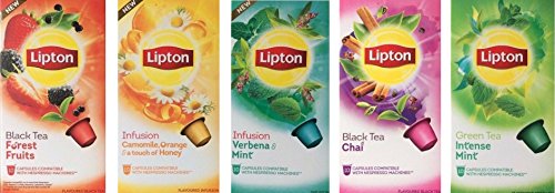 LIPTON TEA 5 VARIETY BOX 50 CAPSULES NESPRESSO COMPATIBLE von Lipton