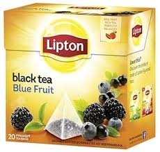Lipton 4 Boxen Schwarzer Tee Blauer Früchtetee von Lipton