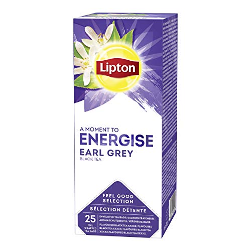 Lipton Earl Grey Schwarztee mit Bergamotte Aroma, 6er Pack (6 x 25 Teebeutel) von Lipton