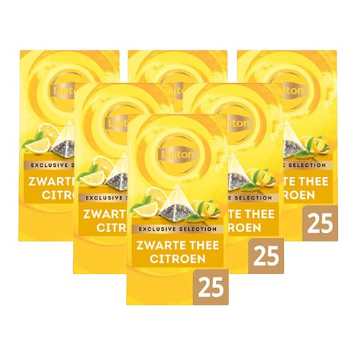 Lipton - Exclusive Selection Schwarzer Tee Zitrone - 6x 25 Teebeutel von Lipton