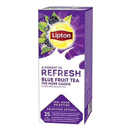 Lipton Gute Auswahl Auswahl schwarzer Tee, blaue Beere und Brombeeren 25 Beutel | 6x | Gesamtgewicht 195 gr von Lipton
