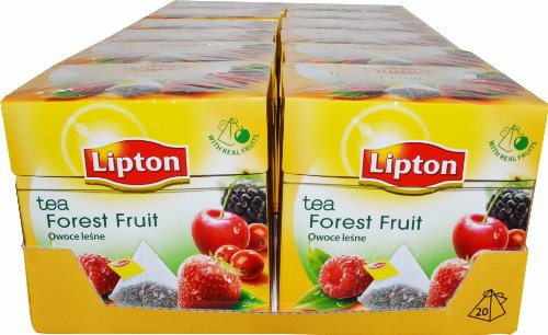 Lipton Pyramids Forest Fruit Black Tea, 20 Teebeutel - 12 Stück von Lipton