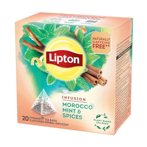 Lipton Pyramids Morocco Mint & Spicies Infusion, 20 Teebeutel – 6 Einheiten von Lipton