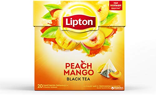 Lipton Tea Mango und Pfirsich - 20 Pyramiden (4 Box: 80 Pyramiden) von Lipton