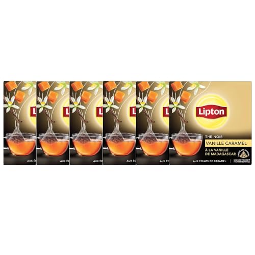 Lipton VANILLA and CARAMEL Tea Bags - Sealed Boxes of 6 x 20 bags = 120 pyramid bags von Lipton