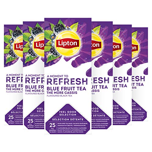 Lipton Wohlfühlauswahl Schwarzer Tee Blaubeeren & Brombeeren 6 x 25 Beutel Value Pack von Lipton