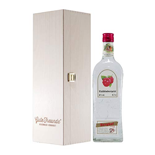 Berghof Waldhimbeergeist mit Geschenk-Holzkiste Berghof Waldhimbeergeist mit Geschenk-Holzkiste von Liqueur & Wine Trade