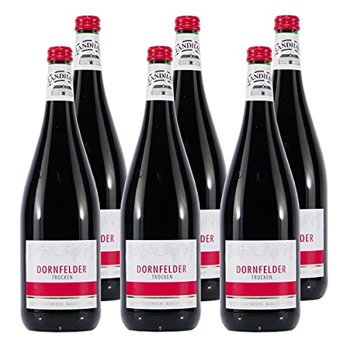 Landhaus Dornfelder Rotwein -trocken- (6 x 1,0L) von Liqueur & Wine Trade