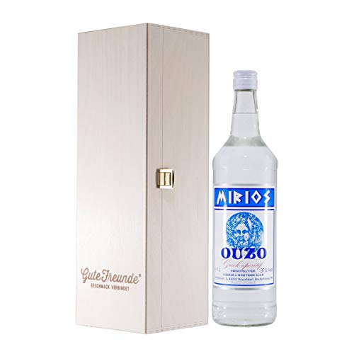 Mirios Ouzo - Greek Anis-Aperitif mit Geschenk-Holzkiste von Liqueur & Wine Trade