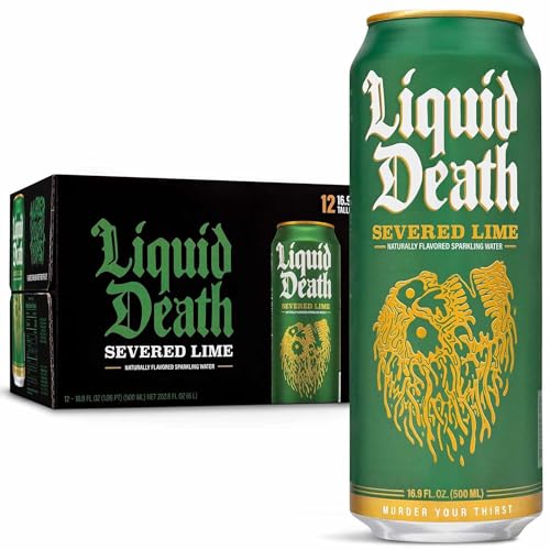Sprudelwasser, Severed Lime 479 ml, Tallboys (12er-Pack) von Liquid Death