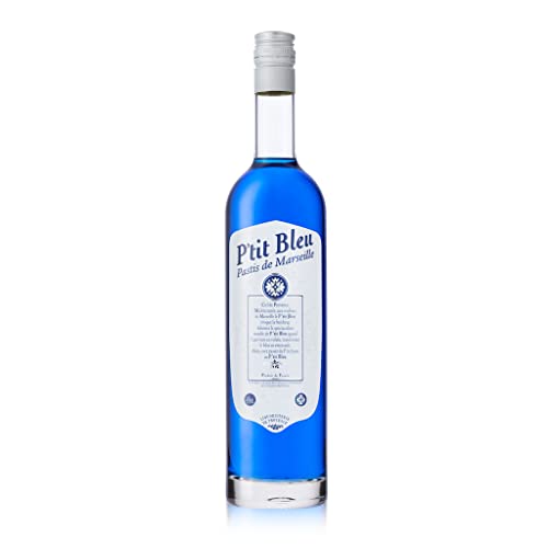 Pastis de Marseille P'tit Bleu, blauer Pastis, Anis-Spirituose, 0,7 L, 45 % Vol. Pastis de Marseille P'tit Bleu, blauer Pastis, Anis-Spirituose, 0,7 L, 45 % Vol. von Liquoristerie de Provence