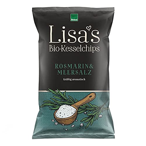 Lisa's Chips Kesselchips, Rosmarin & Meersalz, 125g von Lisa's Chips