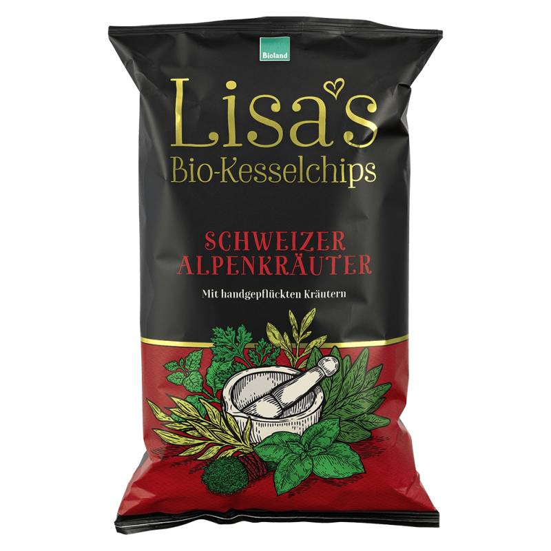 Bio Kesselchips mit Schweizer Alpenkräutern von Lisa's