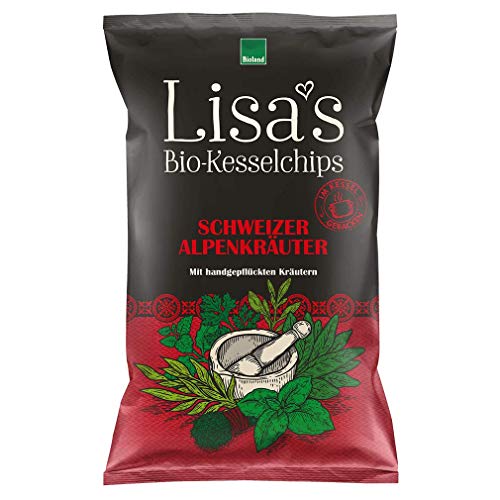 Lisa's Bio Kesselchips mit schweizer Alpenkräutern, 1 Packung 110g von Lisa's