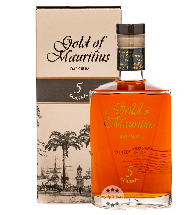 Gold of Mauritius Dark Rum 5 Solera (40 % vol, 0,7 Liter) von Litchquor Mauritius