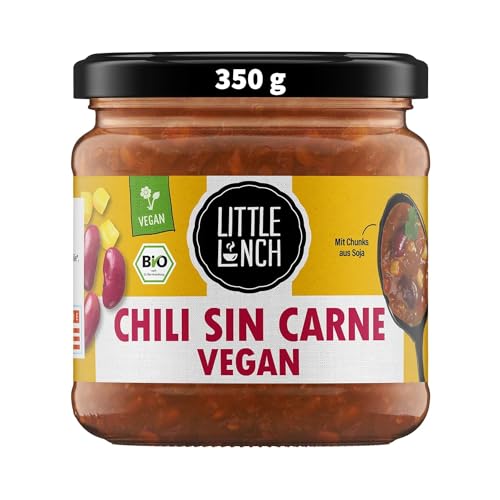 Little Lunch Bio Eintopf Chili Sin Carne | 350ml | 100% Bio-Qualität | Vegan | Glutenfrei | Laktosefrei | Ohne zugesetzten Zucker | Keine künstlichen Zusätze | Ohne Geschmacksverstärker von Little Lunch