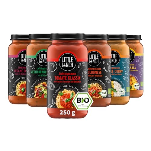 Little Lunch Kennenlernbox Lieblingssaucen, Pastasauce, Tomatensoße, Curry, Bolognese, Gemüse, 6 x 250g Little Lunch Kennenlernbox Lieblingssaucen, Pastasauce, Tomatensoße, Curry, Bolognese, Gemüse, 6 x 250g von Little Lunch