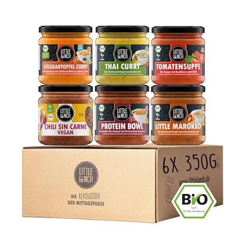 Little Lunch Bio Vegane Lieblinge Box, Kennenlernbox, Suppen, Eintöpfe, Fertiggerichte, 6 x 350g Little Lunch Bio Vegane Lieblinge Box, Kennenlernbox, Suppen, Eintöpfe, Fertiggerichte, 6 x 350g von Little Lunch